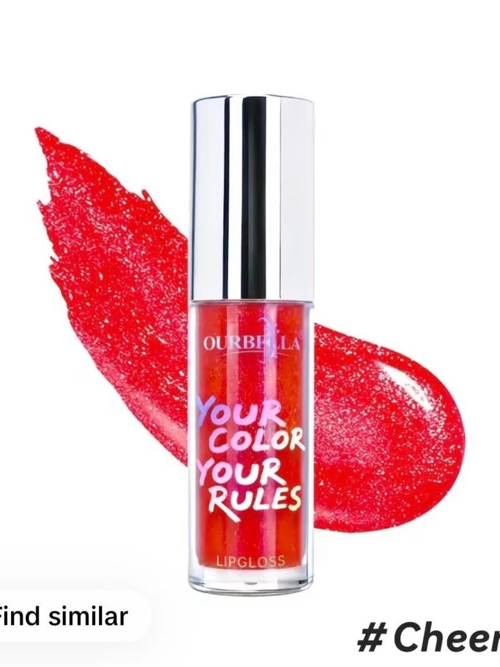 Cheerful, NIB Ourbella Holographic Shimmer Hydrating Glitter Lip Gloss